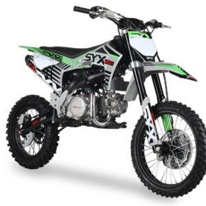 Alternative view of SYX Moto Pro 140cc 4-Stroke Gas Dirt Bike 4-Speed Manual Electric Start (17/14), Ages 16 and up – Teal/Black