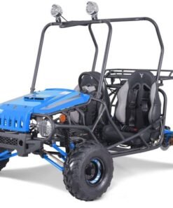 Tao Mojave 110cc Kids Gas Go Kart, Electric Start, Automatic with Reverse, Ages 8 and up – Blue