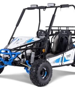 Tao Triton 125cc Kids Gas Go Kart, Electric Start, Automatic with Reverse, Ages 8 and up – Blue