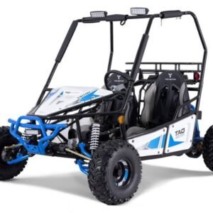 Tao Triton 125cc Kids Gas Go Kart, Electric Start, Automatic with Reverse, Ages 8 and up – Blue