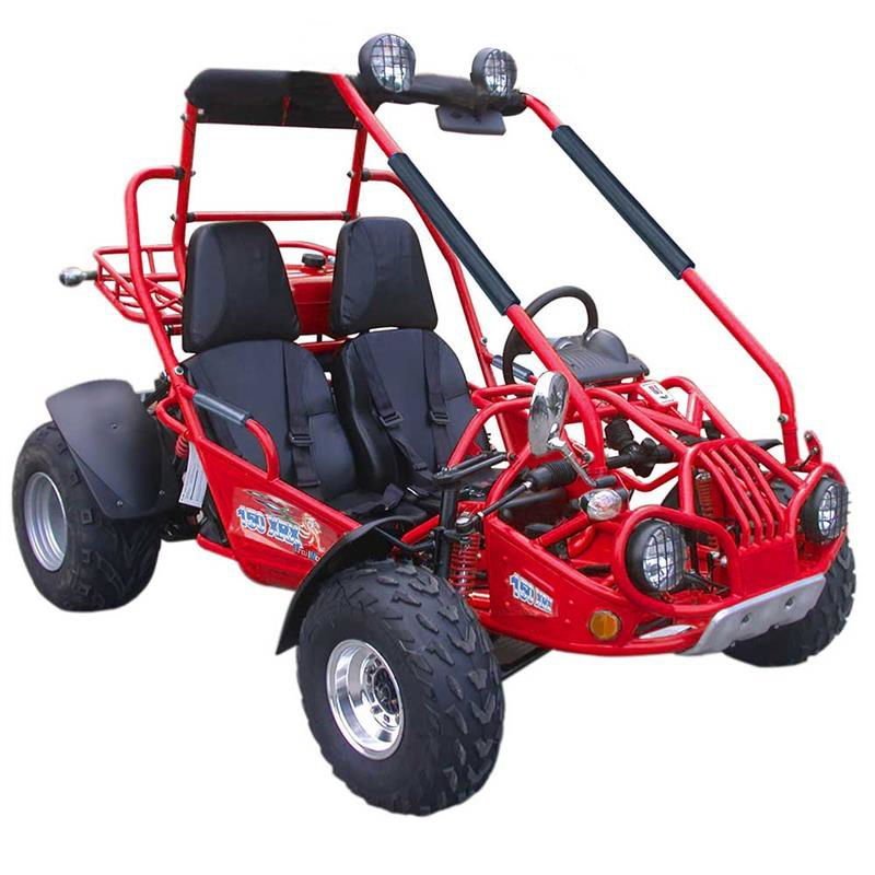 TrailMaster 200 XRX Deluxe Buggy Go Kart, Alloy Wheels, Lights, Turn Signals – Green - Image 4