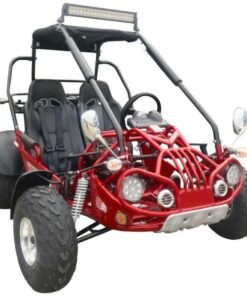 TrailMaster 200E XRX (EFI) Fuel Injection Deluxe Buggy Go Kart, Alloy Wheels, Lights, Turn Signals – Red