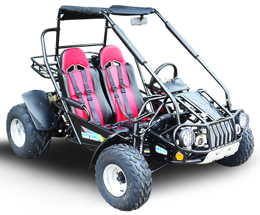 TrailMaster 300E XRS (EFI) Dune Buggy Go Kart, Liquid Cooled, Chain Drive – Red - Image 3
