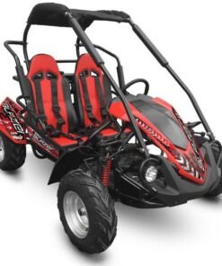 TrailMaster Blazer 200R MID-Size Go Kart, 7.5hp Torque Converter, Electric Start Reverse, Kids Ages 7-12 – Red