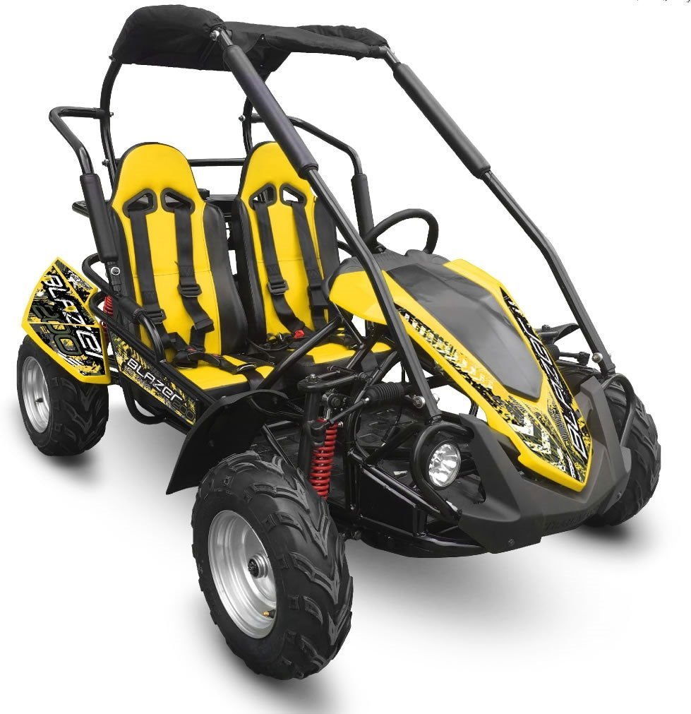TrailMaster Blazer 200R MID-Size Go Kart, 7.5hp Torque Converter, Electric Start Reverse, Kids Ages 7-12 – Red - Image 4