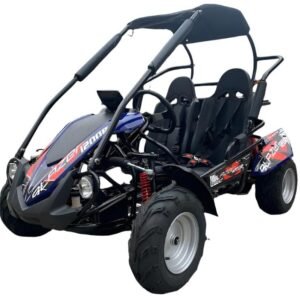 Alternative view of TrailMaster Blazer i200R Electric Go Kart, 48v Lithium Battery, Mid-Sized, Kids Ages 7-12 – Blue