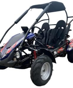 Alternative view of TrailMaster Blazer i200R Electric Go Kart, 48v Lithium Battery, Mid-Sized, Kids Ages 7-12 – Blue