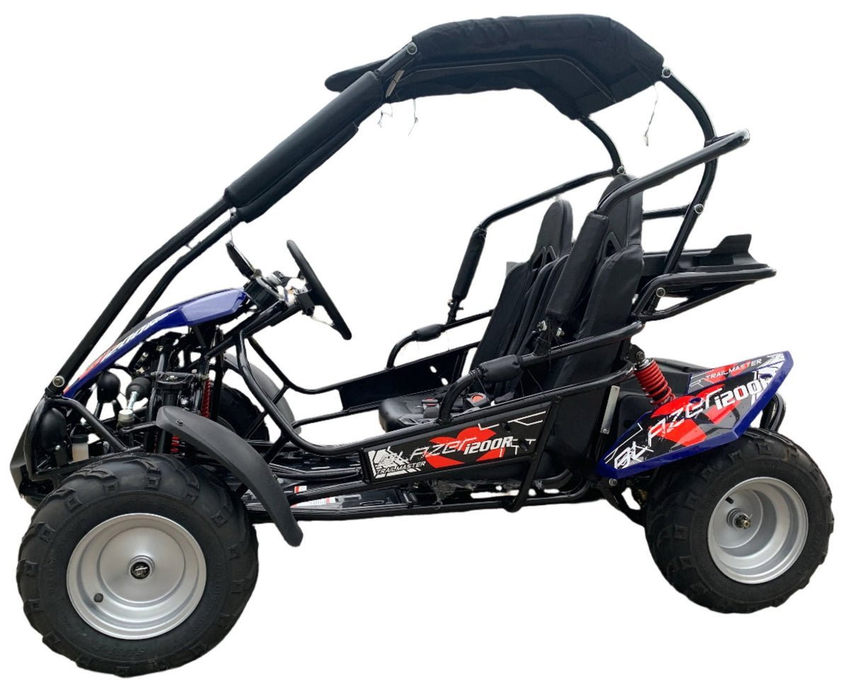 TrailMaster Blazer i200R Electric Go Kart, 48v Lithium Battery, Mid-Sized, Kids Ages 7-12 – Blue - Image 4