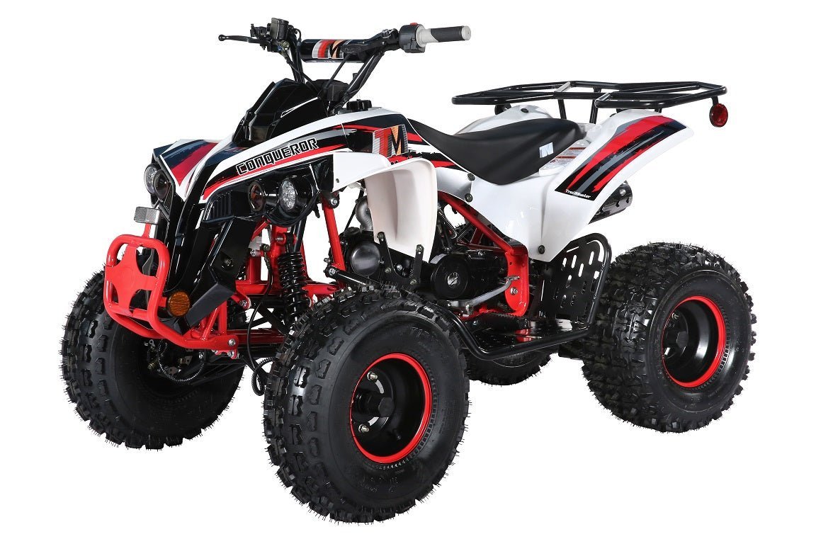 TrailMaster C125 125cc Sport ATV, Automatic with Reverse, 8-inch Wheels, Ages 9-12 – White/Red - Image 3