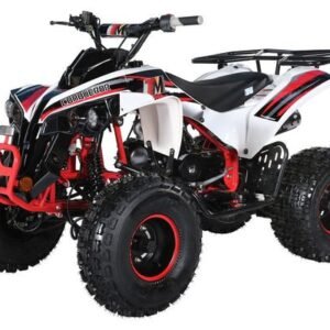 TrailMaster C125 125cc Sport ATV, Automatic with Reverse, 8-inch Wheels, Ages 9-12 – White/Red
