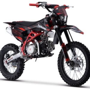 Alternative view of TrailMaster C50 150cc Gas Dirt Bike, 4-Speed Manual Clutch (17/14) Wheels – Red