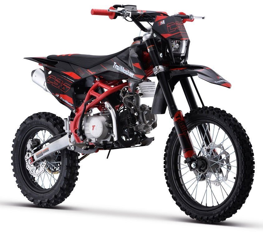 TrailMaster C50 150cc Gas Dirt Bike, 4-Speed Manual Clutch (17/14) Wheels – Red - Image 2