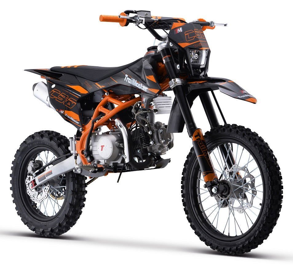 TrailMaster C50 150cc Gas Dirt Bike, 4-Speed Manual Clutch (17/14) Wheels – Red - Image 4