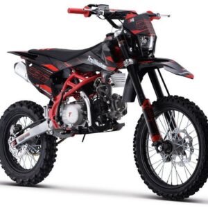 TrailMaster C50 150cc Gas Dirt Bike, 4-Speed Manual Clutch (17/14) Wheels – Red