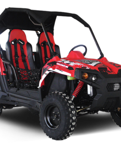 Alternative view of TrailMaster Challenger 300E (EFI) UTV Side-by-Side, Liquid Cooled – Red