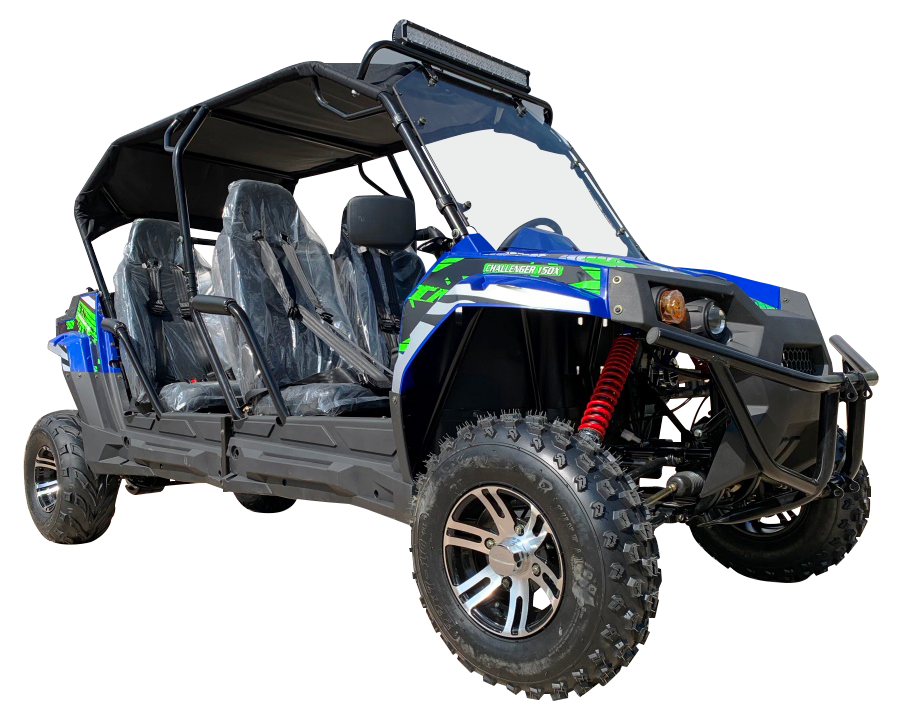 TrailMaster Challenger 300EX EFI 4-Seater UTV Side-by-Side, Shaft Drive with Independent Suspension – Blue - Image 2