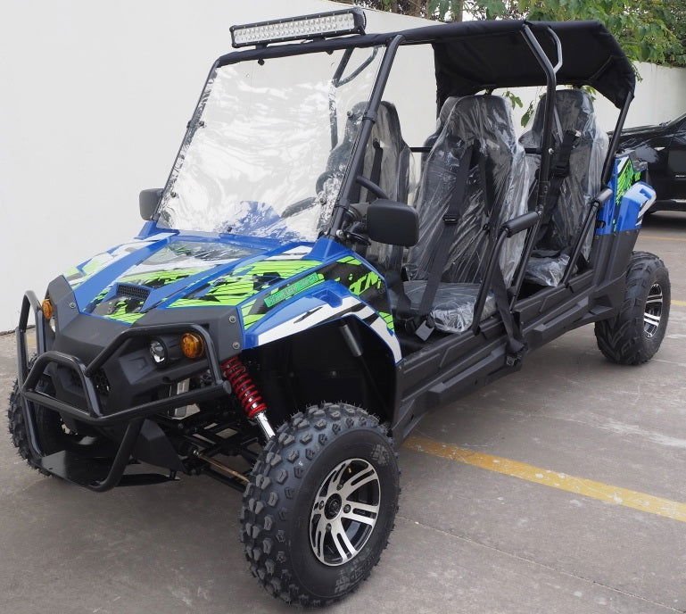 TrailMaster Challenger 300EX EFI 4-Seater UTV Side-by-Side, Shaft Drive with Independent Suspension – Blue - Image 3