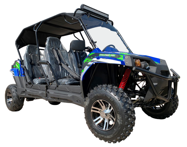 TrailMaster Challenger 300EX EFI 4-Seater UTV Side-by-Side, Shaft Drive with Independent Suspension – Blue