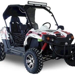 Alternative view of TrailMaster Challenger 300EX (EFI) UTV Side-by-Side, Shaft Drive with Independent Rear Suspension – White