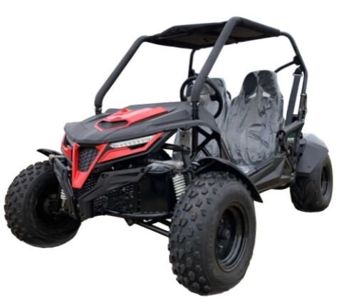 TrailMaster Cheetah 200 Full Size Buggy Go Kart, CVT Automatic with Reverse – Red