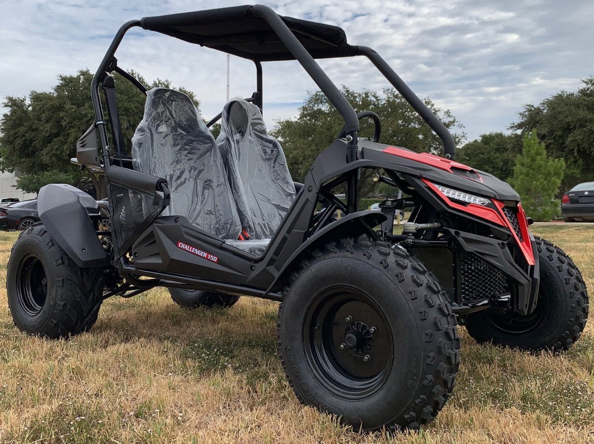TrailMaster Cheetah 200 Full Size Buggy Go Kart, CVT Automatic with Reverse – Red - Image 4