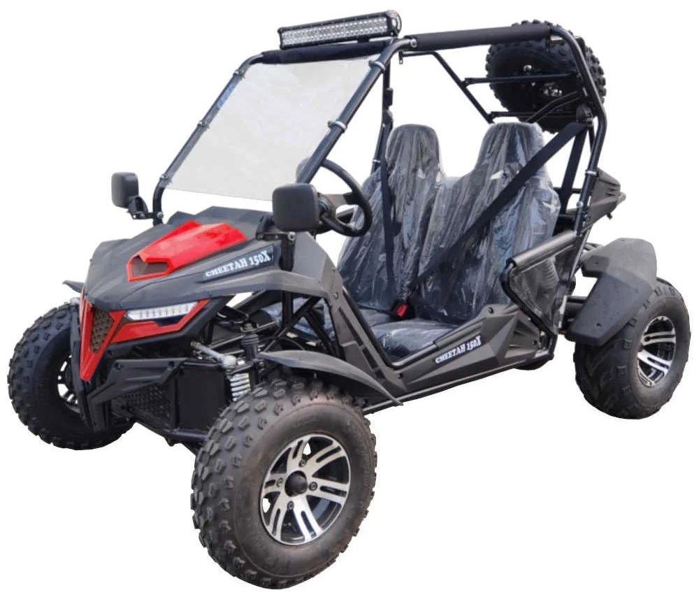 TrailMaster Cheetah 200X Go Kart (Special) CVT Automatic with Reverse, Alloy Wheels, Windshield – Red - Image 2