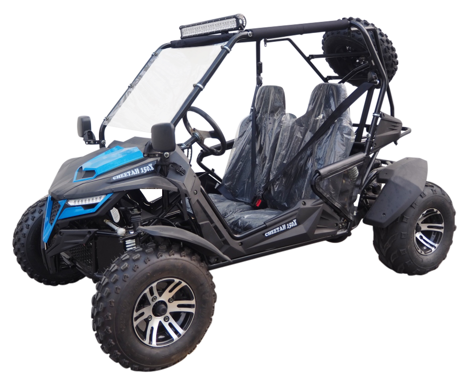 TrailMaster Cheetah 200X Go Kart (Special) CVT Automatic with Reverse, Alloy Wheels, Windshield – Red - Image 4