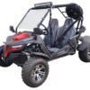 TrailMaster Cheetah 200X Go Kart (Special) CVT Automatic with Reverse, Alloy Wheels, Windshield – Red
