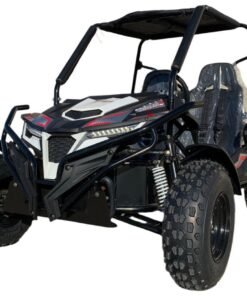 Alternative view of TrailMaster Cheetah 300E EFI UTV Go Kart, Shaft Drive, Liquid Cooled CVT Auto with Reverse – Red