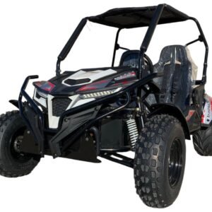 Alternative view of TrailMaster Cheetah 300E EFI UTV Go Kart, Shaft Drive, Liquid Cooled CVT Auto with Reverse – Red