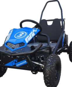 Alternative view of TrailMaster Cheetah i3 Kids Electric Mini Go Kart, 3-Speed settings, with Reverse, Kids Ages 4-9 – Blue