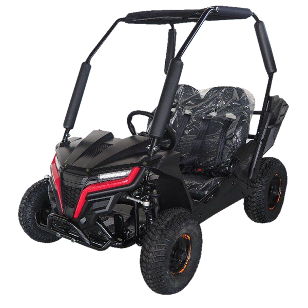TrailMaster Cheetah i6 Electric Kids Go Kart, 48v 650w, Kids Ages 4-9 – Red
