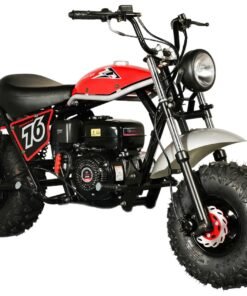 Alternative view of TrailMaster Hurricane 200X Mini Bike, 196cc 6.5 HP with Torque Converter, Dual Disc Brake, Front & Rear Suspension – Black