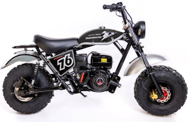 TrailMaster Hurricane 200X Mini Bike, 196cc 6.5 HP with Torque Converter, Dual Disc Brake, Front & Rear Suspension – Black - Image 3