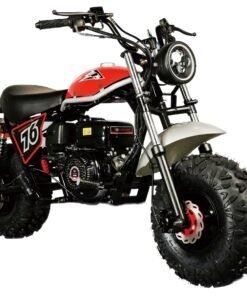 Alternative view of TrailMaster Hurricane 200X PRO Mini Bike, 196cc 6.5hp with Electric Start, Torque Converter, Dual Disc Brakes, Front & Rear Suspension, LED Headlight – Red