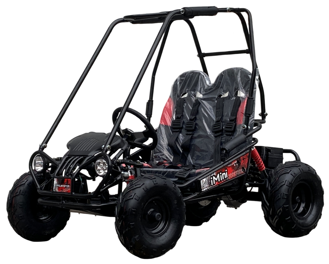 TrailMaster iMini Kids Electric Go Kart, Reverse, 48v, 2-speed settings, Kids Ages 4-9 – Black - Image 2