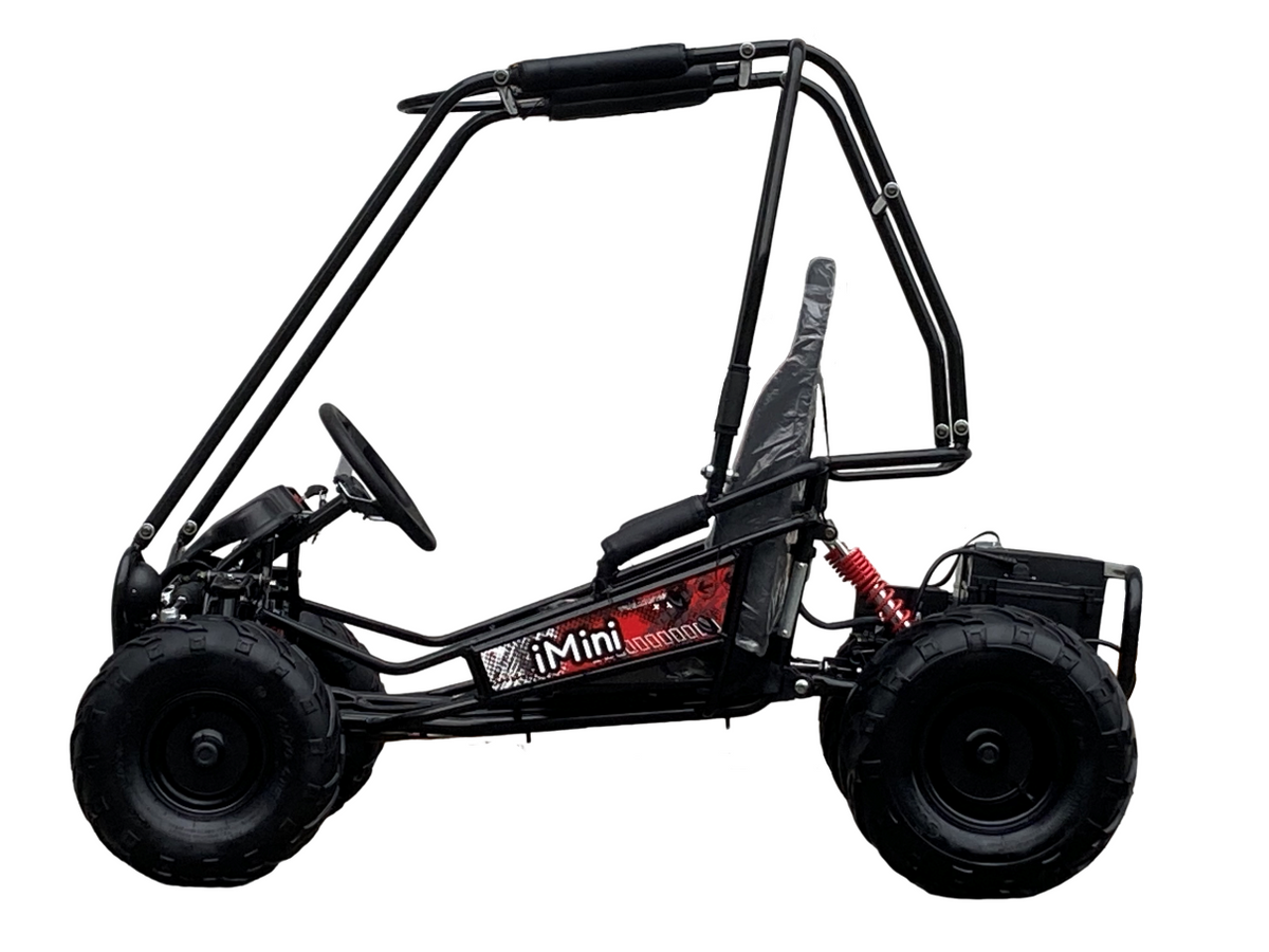 TrailMaster iMini Kids Electric Go Kart, Reverse, 48v, 2-speed settings, Kids Ages 4-9 – Black - Image 4