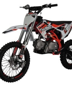 Alternative view of TrailMaster LK125 Pro Series Dirt Bike, Electric Start, 4-Speed Manual, Dual Disc Brakes, (17/14) Wheels – Red