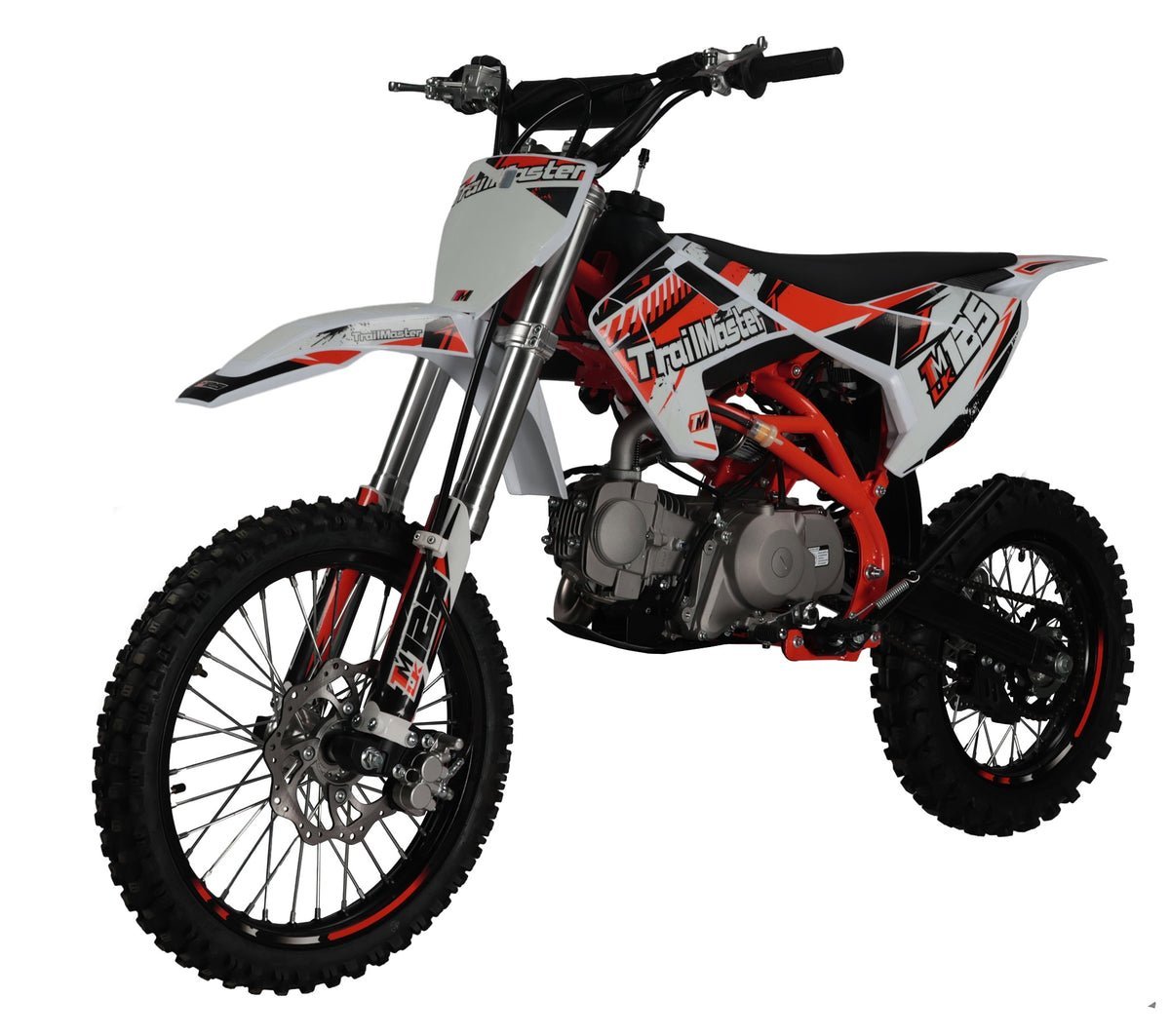 TrailMaster LK125 Pro Series Dirt Bike, Electric Start, 4-Speed Manual, Dual Disc Brakes, (17/14) Wheels – Red - Image 2