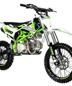 TrailMaster LK140 Pro Series Dirt Bike, Electric Start, 4-Speed Manual, Dual Disc Brakes, (17/14) Wheels – Green