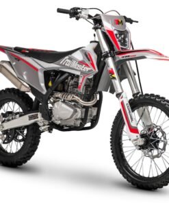 Alternative view of TrailMaster LX250 Dirt Bike, 6-Speed Manual, Dual Disc Brakes, Electric Start with Kick backup, (21/18) Wheels – Red