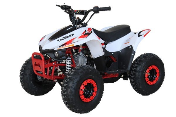 TrailMaster Mini Sport N110 ATV, Automatic with Reverse, 7 inch Wheels, Ages 8 and up – Red