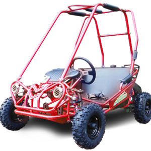 Alternative view of TrailMaster MINI XRS+ Kids Go Kart, 5.5hp Gas Engine, Dual Seats, Adjustable Pedals, Pull Start, Kids Ages 4-9 – Red