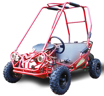 TrailMaster MINI XRS+ Kids Go Kart, 5.5hp Gas Engine, Dual Seats, Adjustable Pedals, Pull Start, Kids Ages 4-9 – Red