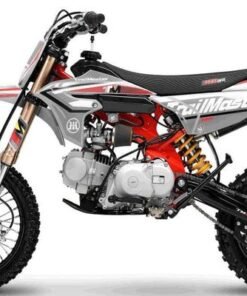TrailMaster MK125S Pro Series Dirt Bike, 4-Speed Semi-Automatic, Electric Start, Dual Disc Brakes, (14/12) Wheels – Red