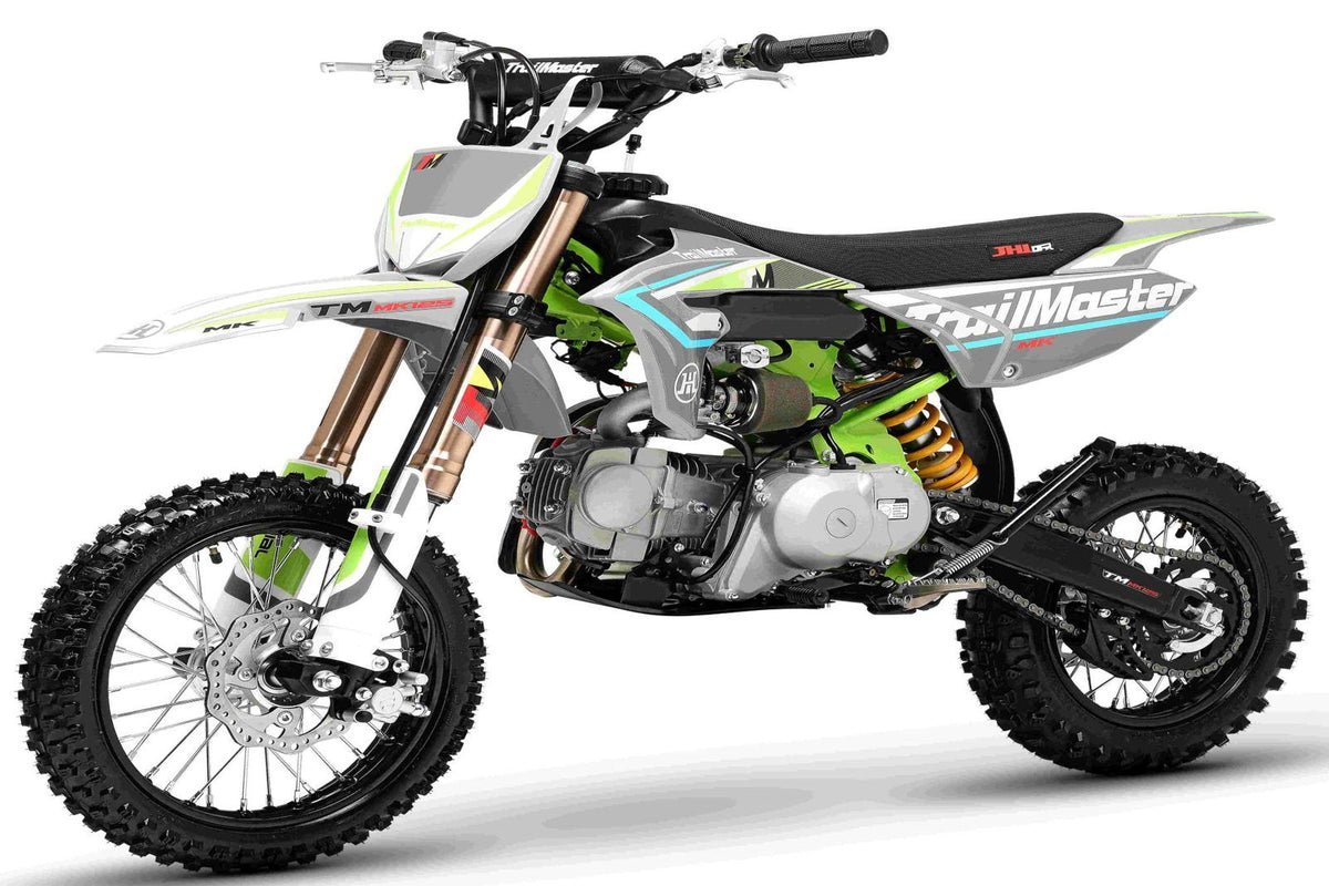 TrailMaster MK125S Pro Series Dirt Bike, 4-Speed Semi-Automatic, Electric Start, Dual Disc Brakes, (14/12) Wheels – Red - Image 4