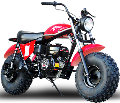 TrailMaster Monster Dog II Mini Bike, 208cc 7.5hp with Torque Converter, Rear Hydraulic Disc Brake – Blue - Image 3