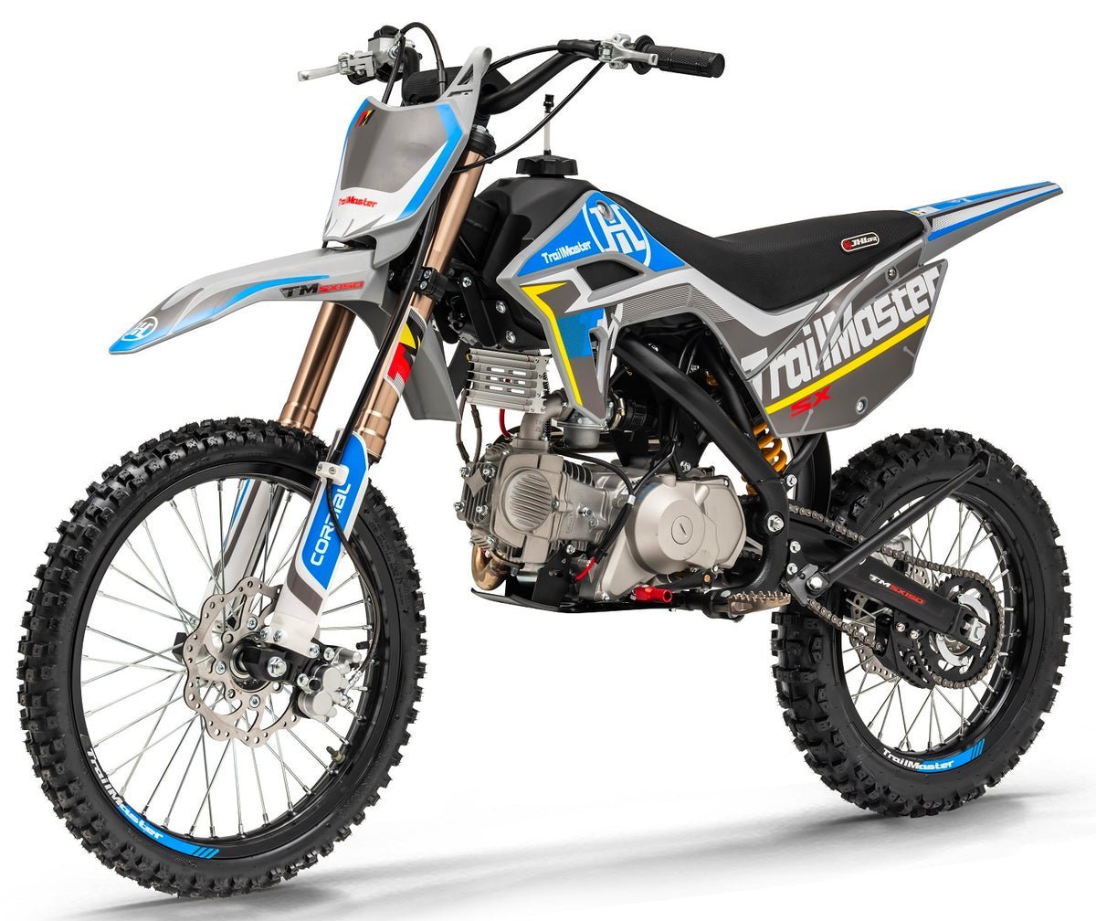 TrailMaster SX150 Pro Series Dirt Bike, Electric Start, 4-Speed Manual, Dual Disc Brakes, (19/16) Wheels – Red - Image 2