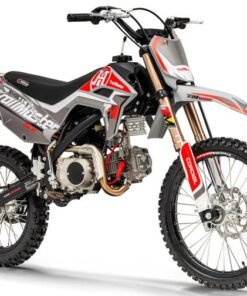 TrailMaster SX150 Pro Series Dirt Bike, Electric Start, 4-Speed Manual, Dual Disc Brakes, (19/16) Wheels – Red