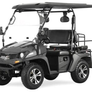 Alternative view of TrailMaster Taurus 200GX UTV Gas Golf Cart, Full Length Roof, 4-Seat, DOT Approved – Carbon Fiber